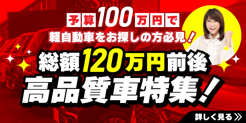 予算100万円で車お探しの方